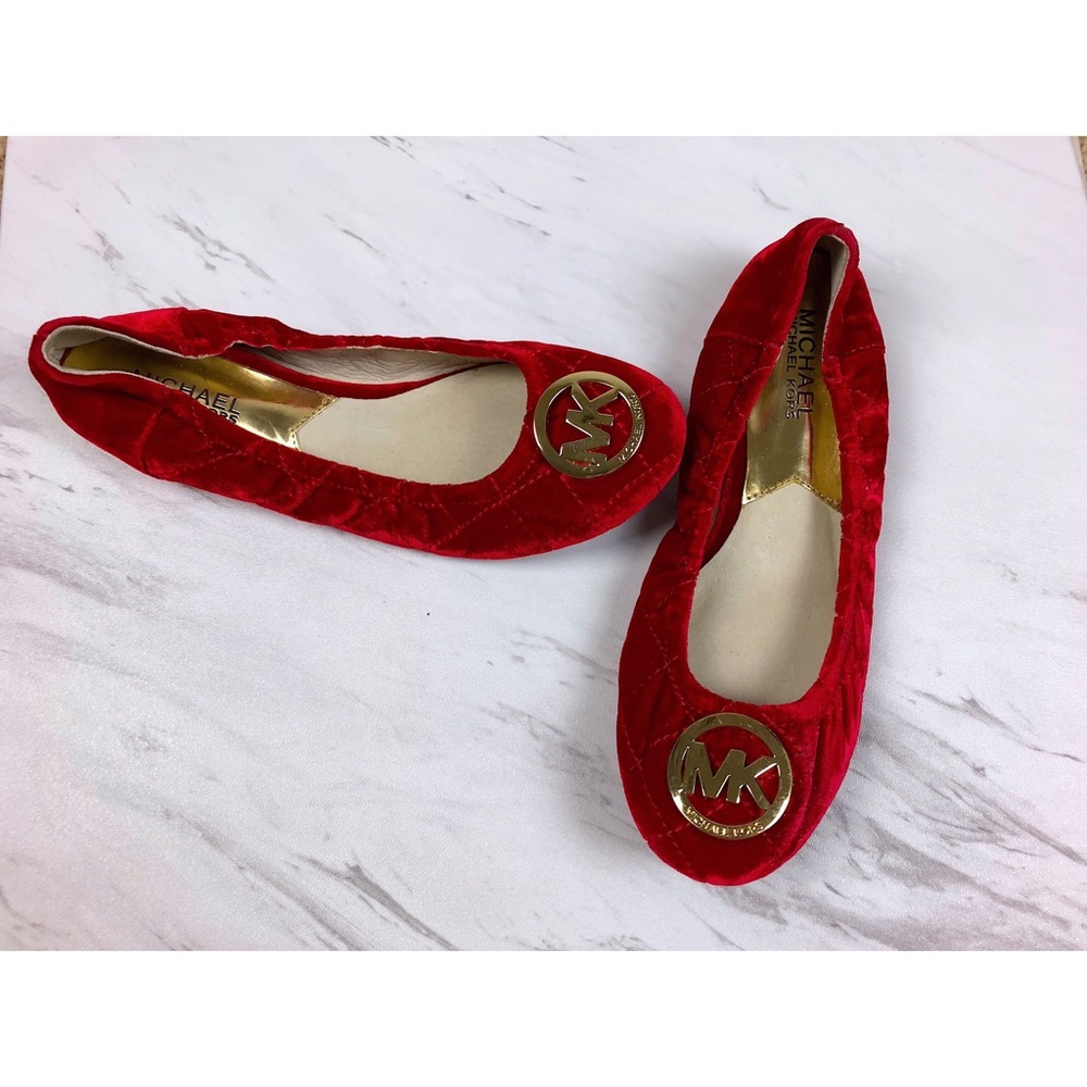 NEW MICHAEL KORS Red ballet flats 6